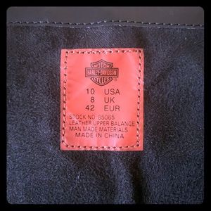 Ladies Harley Davidson Black Leather Boots #85065